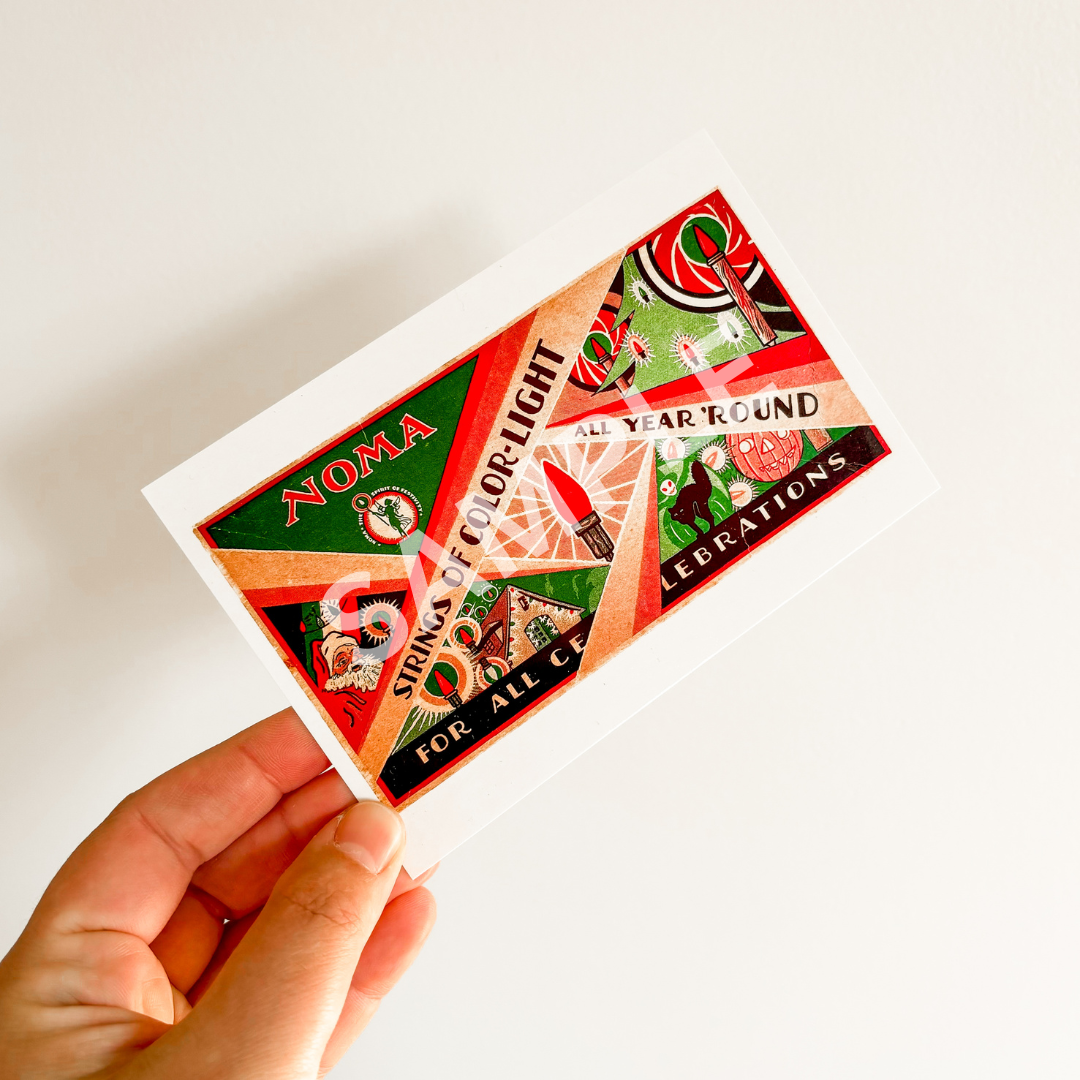Postcards - Vintage Noma Christmas Lights (set of 4)