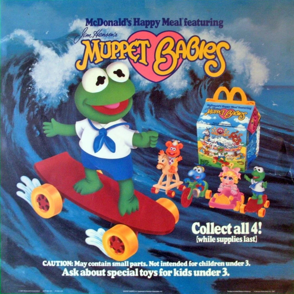 Happy Meal Toy - Muppet Babies Miss Piggy - New in Package 1987