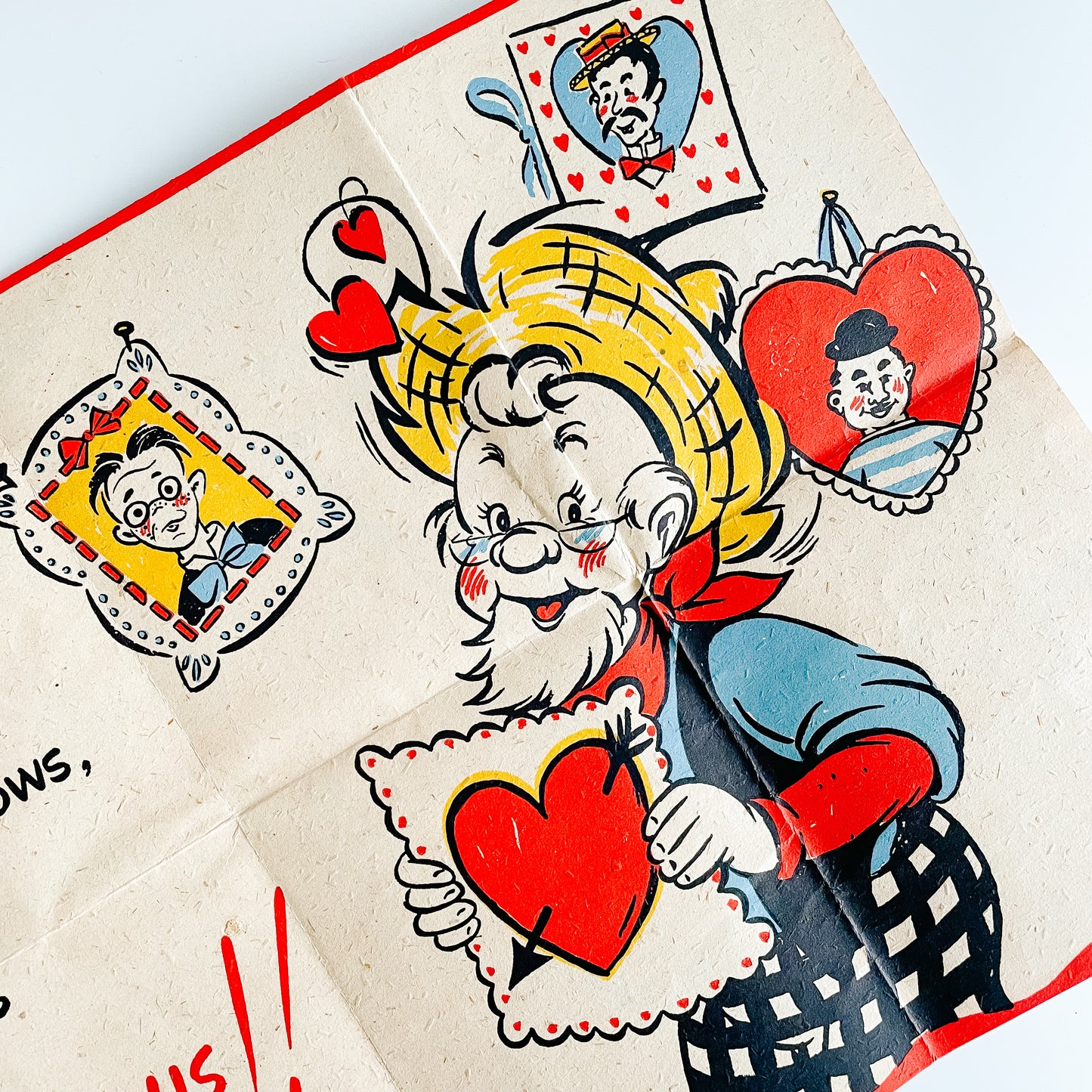 Valentine's Day Card - Coutts Canada Rufftex Fold-Out Valentine (early 1940s)