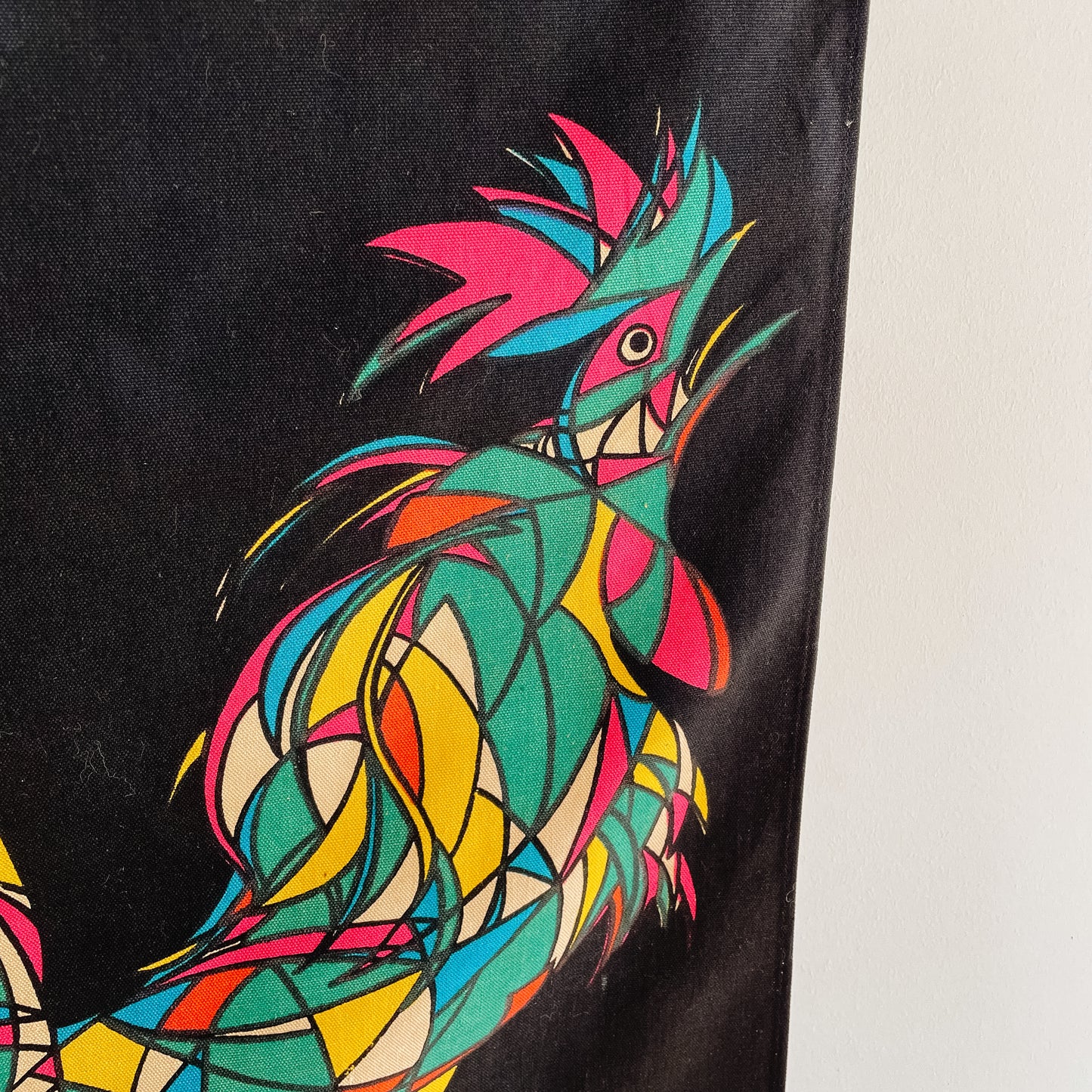 MCM Falke Bang Pop Art Rooster Fabric Wall Hanging