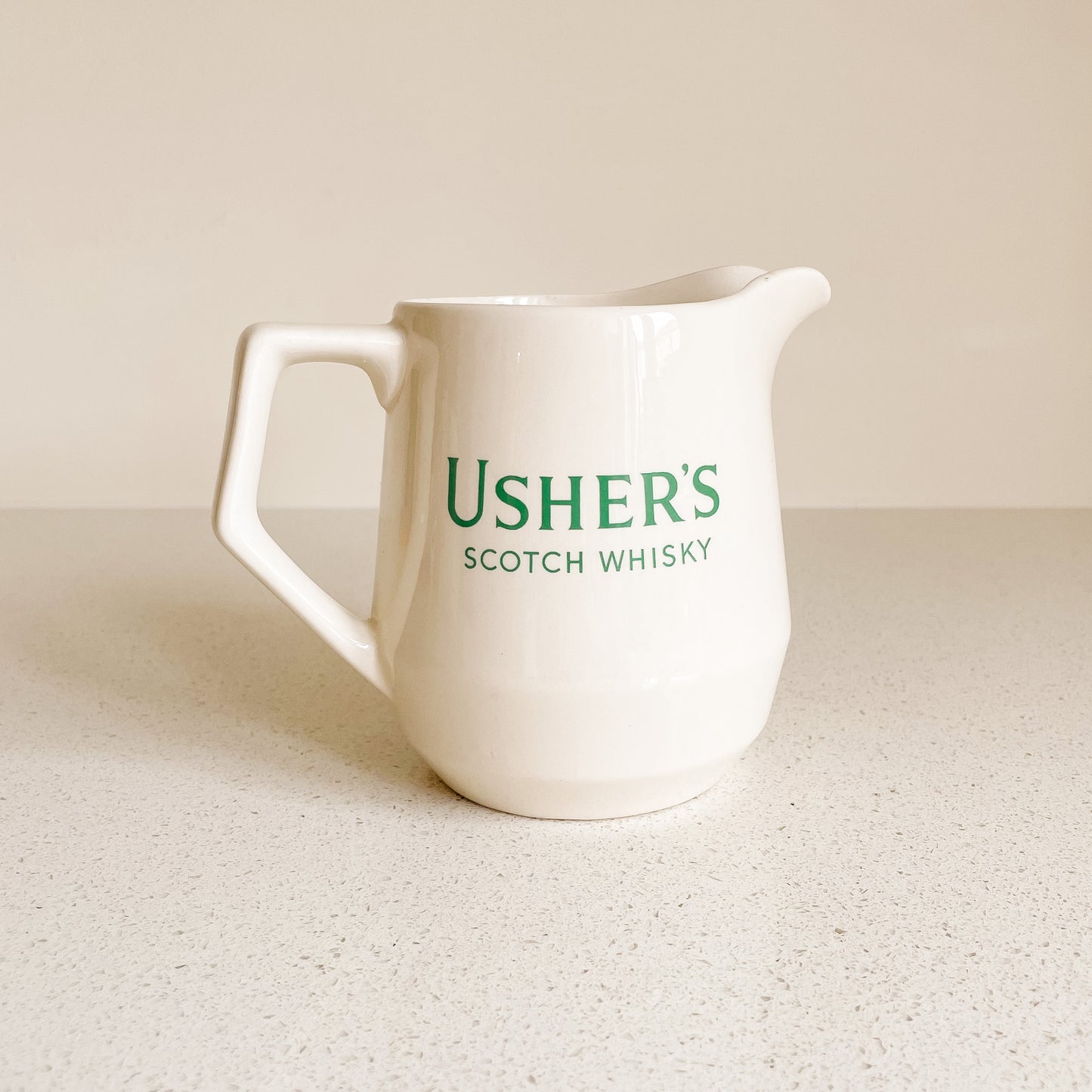 Vintage Usher’s Scotch Whisky Ceramic Pitcher