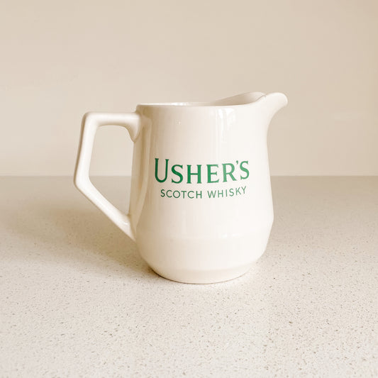 Vintage Usher’s Scotch Whisky Ceramic Pitcher