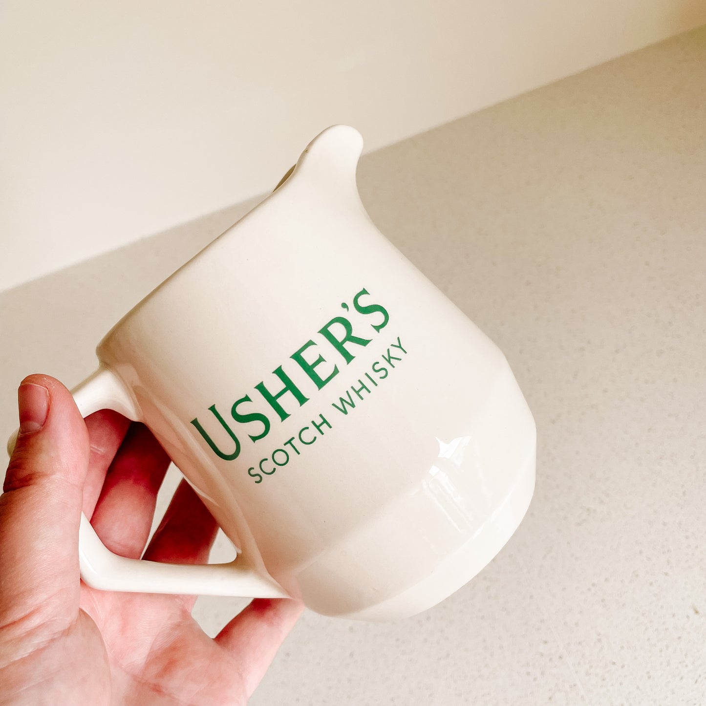 Vintage Usher’s Scotch Whisky Ceramic Pitcher