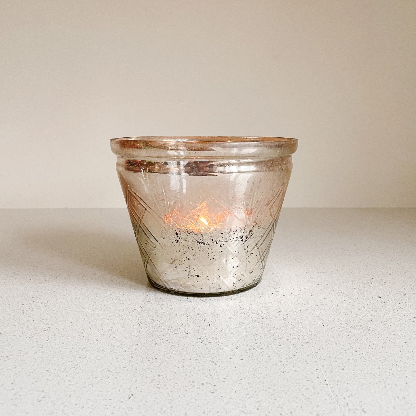 Pottery Barn Mercury Glass Candle Holder