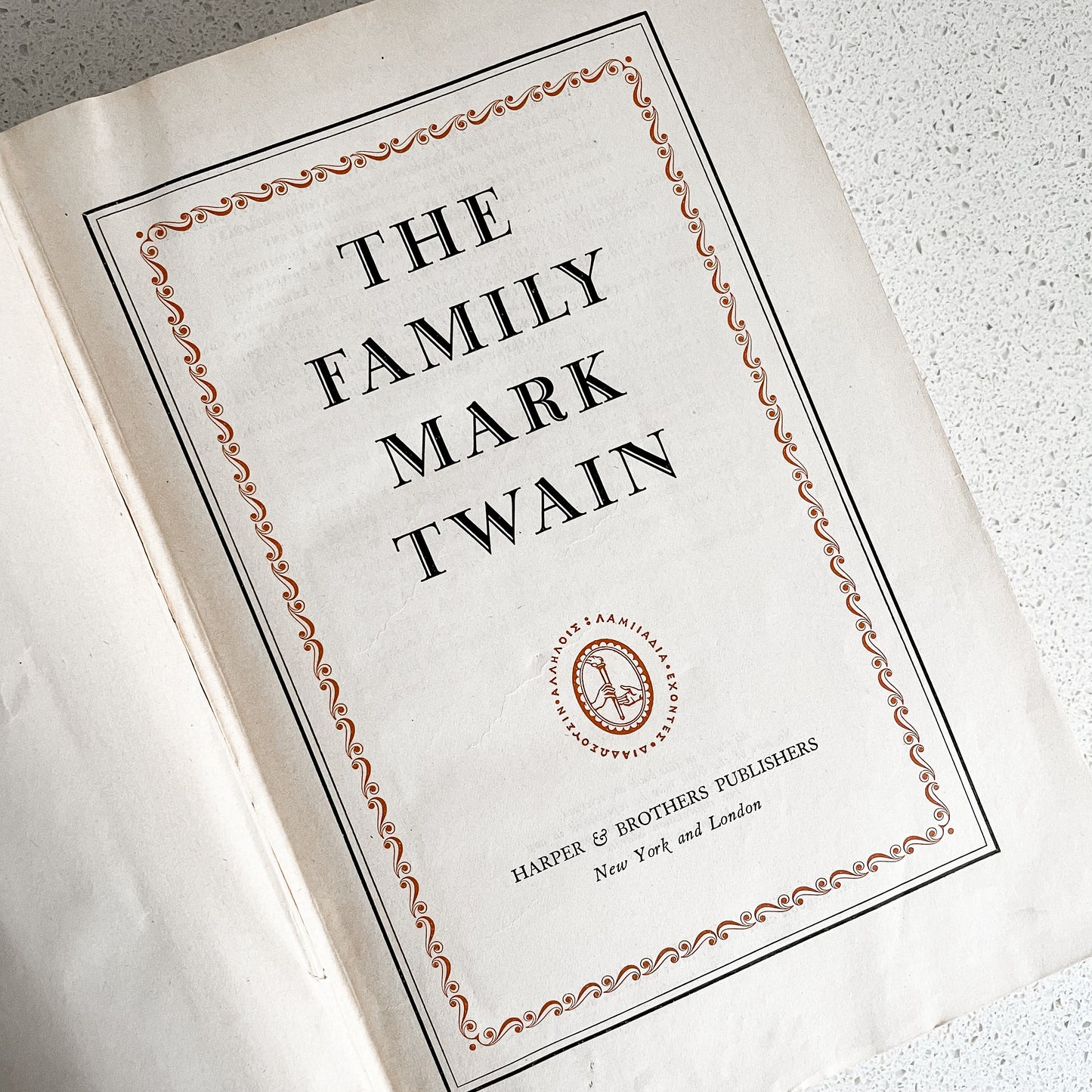 The Family Mark Twain Cloth-Bound Hardcover Book (1935)