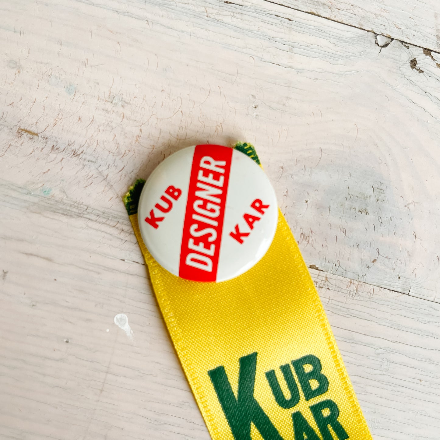 Vintage Participant Ribbon - Boy Scouts Kub Kar Rally Driver Ribbon and Pin