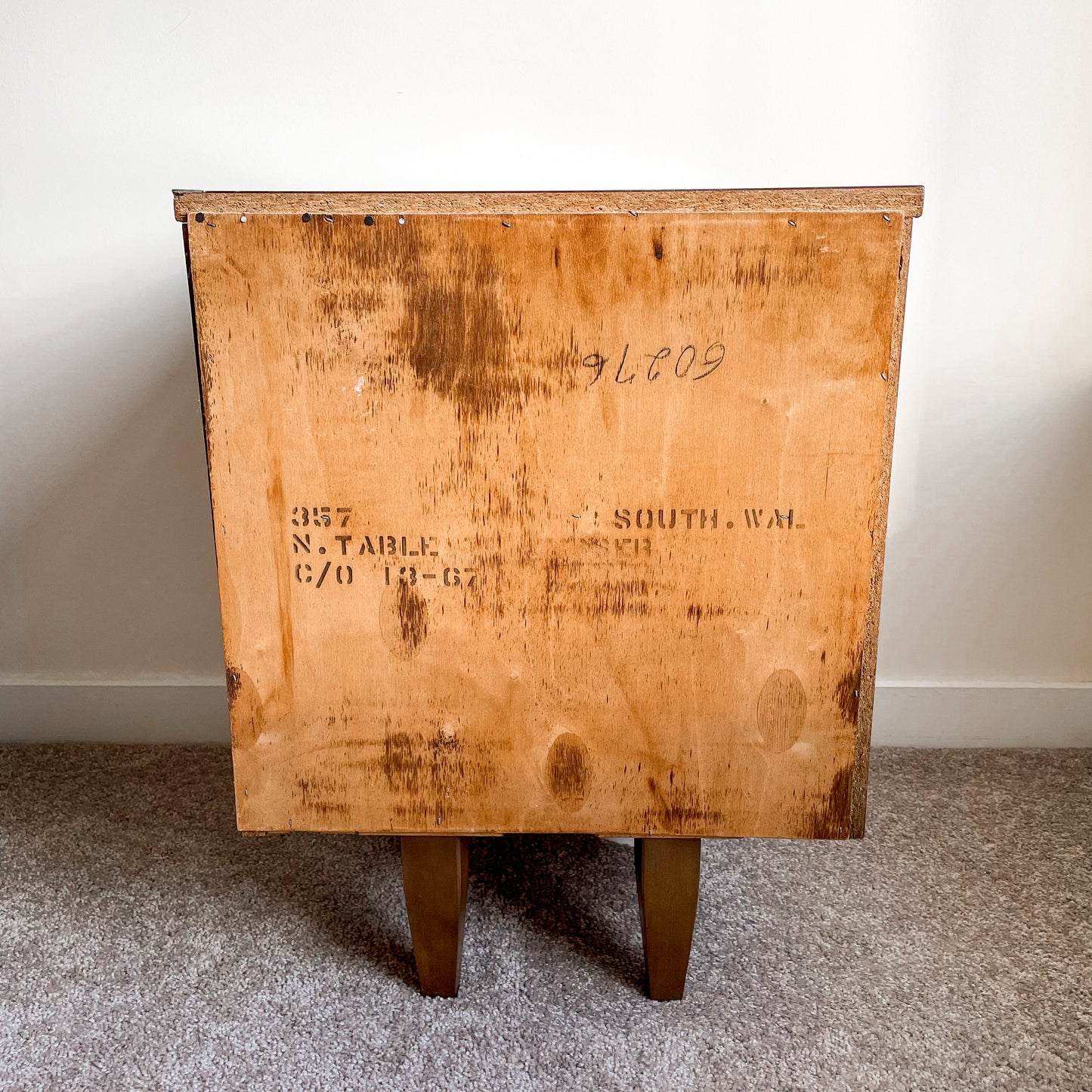 1960s Midcentury Walnut Bedside Tables/Nightstands (Set of 2)