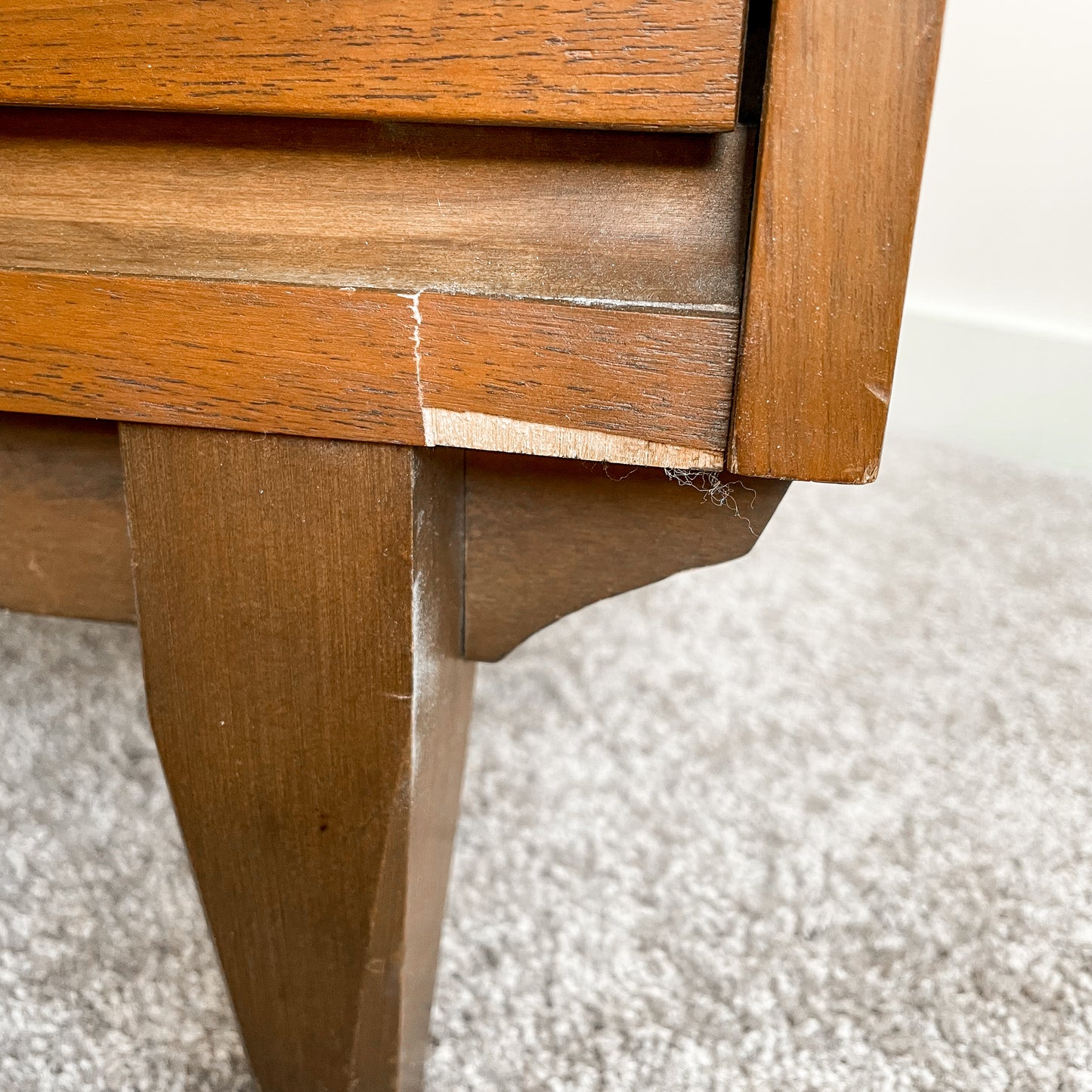 1960s Midcentury Walnut Bedside Tables/Nightstands (Set of 2)
