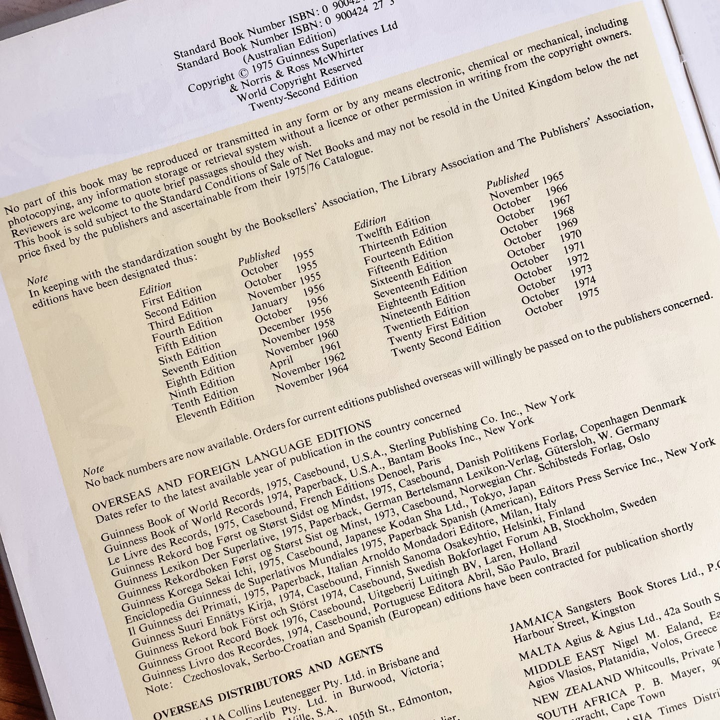 Guinness Book of Records, 1975 (Hardcover)
