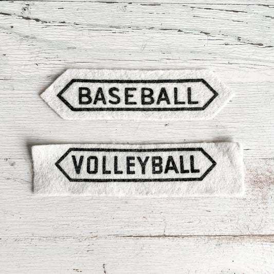 Vintage Patches - High School Achievement/Activity Bars (White/Black)