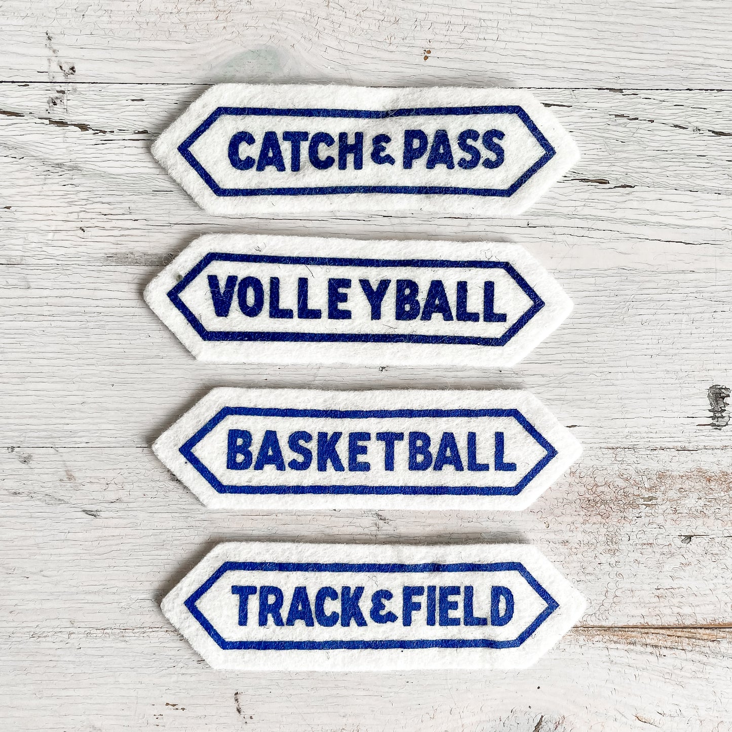Vintage Patches - High School Achievement/Activity Bars (White/Blue)
