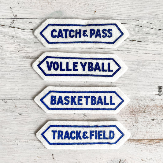 Vintage Patches - High School Achievement/Activity Bars (White/Blue)