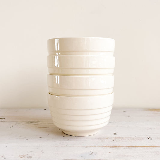 1940s Bauer Beehive/Ringware Stoneware Pudding Bowls
