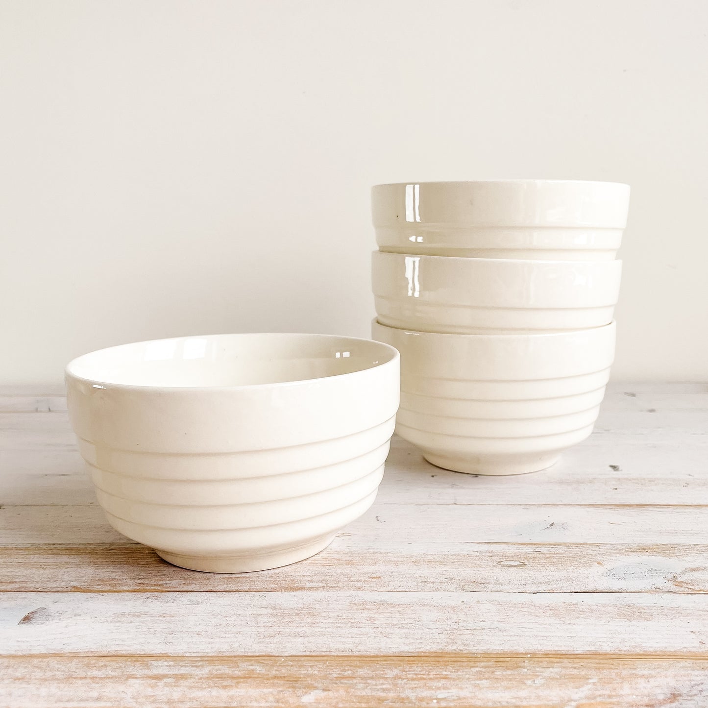 1940s Bauer Beehive/Ringware Stoneware Pudding Bowls