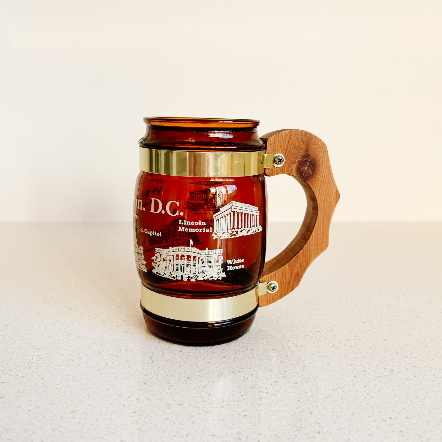 Siesta Ware Washington DC Brown Glass Mug