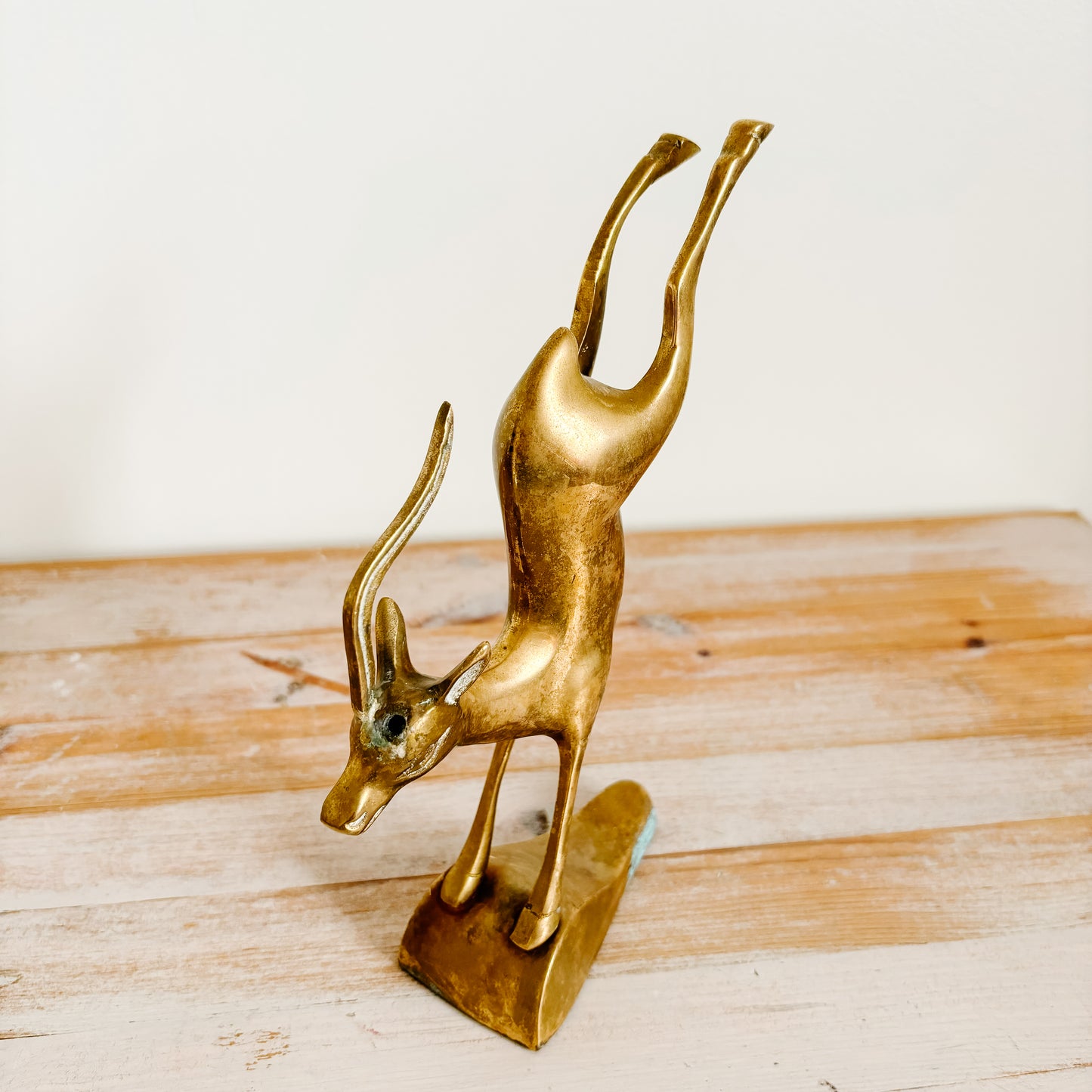 Vintage Leaping Brass Antelopes (set of 2)