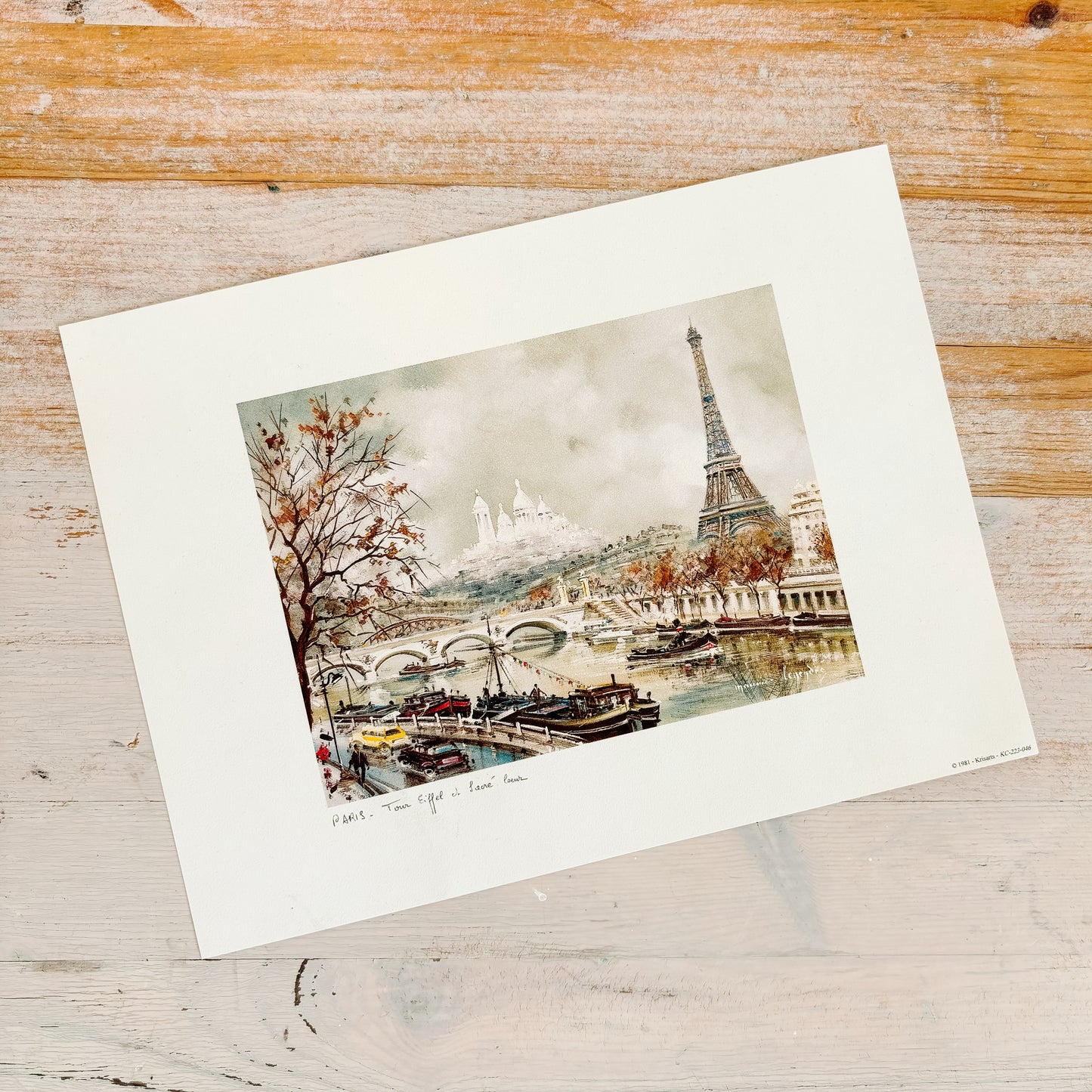 Art Print - Paris, Tour Eiffel et Sacré Coeur