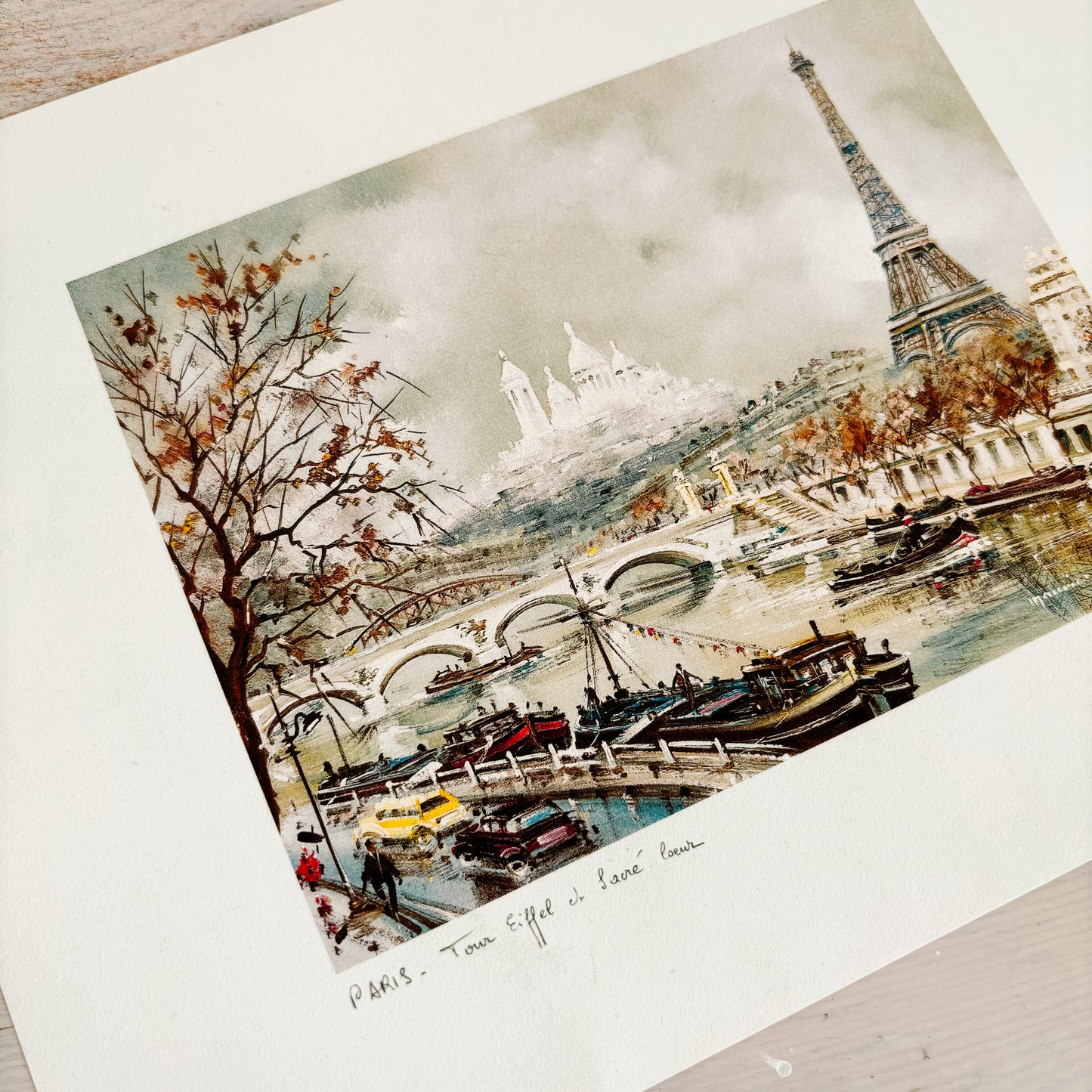Art Print - Paris, Tour Eiffel et Sacré Coeur