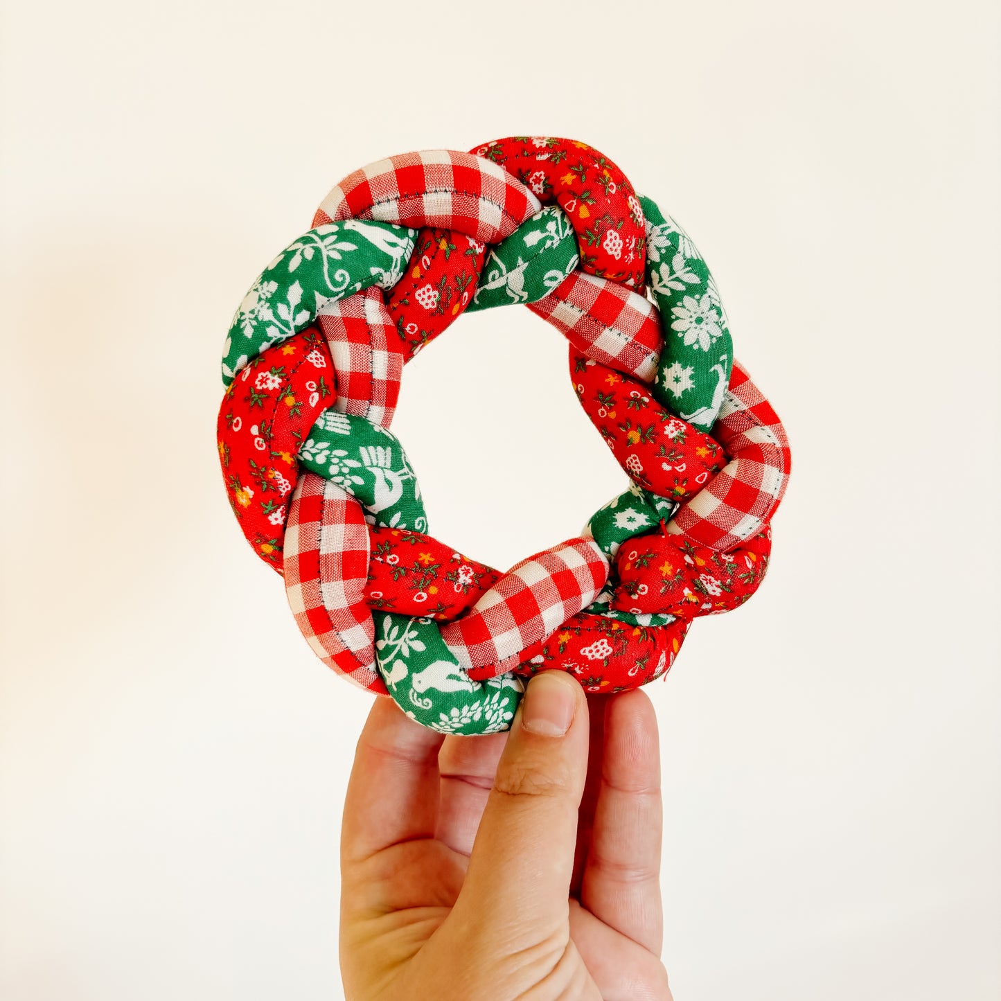 Handmade Plushie Holiday Wreath (Mini)