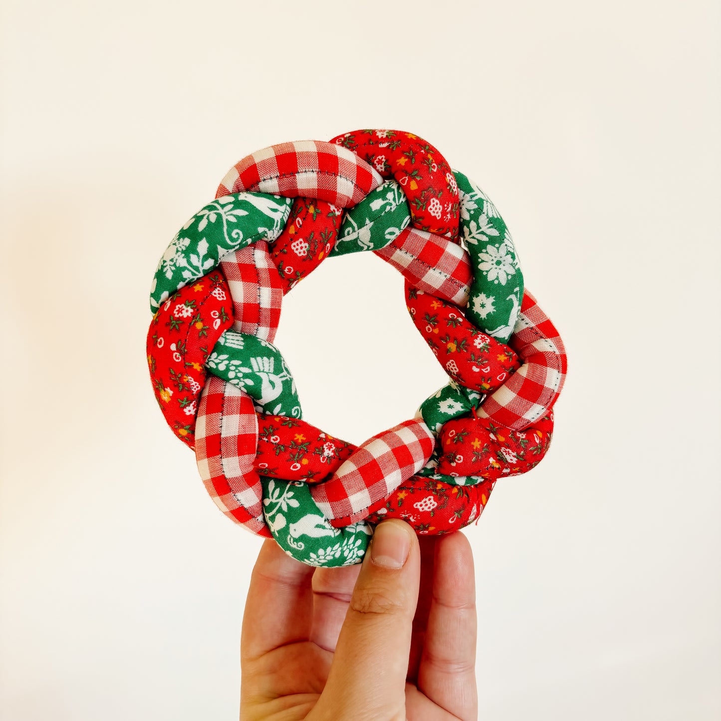 Handmade Plushie Holiday Wreath (Mini)