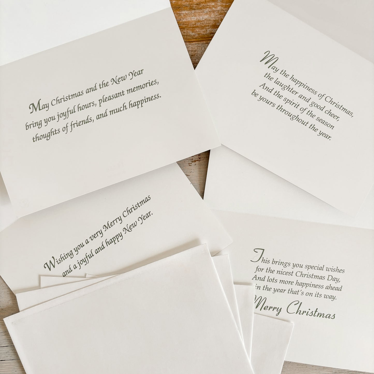 Vintage Christmas Cards with Festive Holiday Scenes (set of 4)