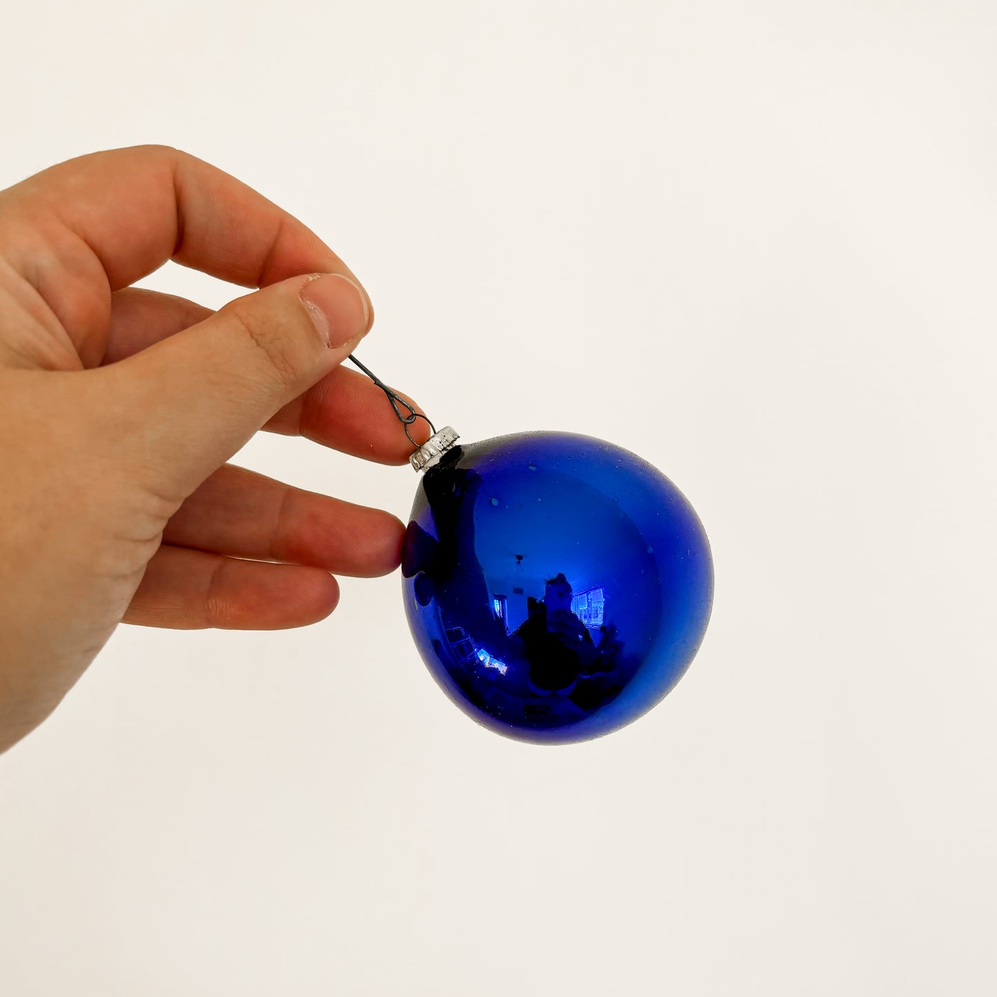 Tree Ornaments - Dark Blue Santa Land Glass Ornaments (set of 12)