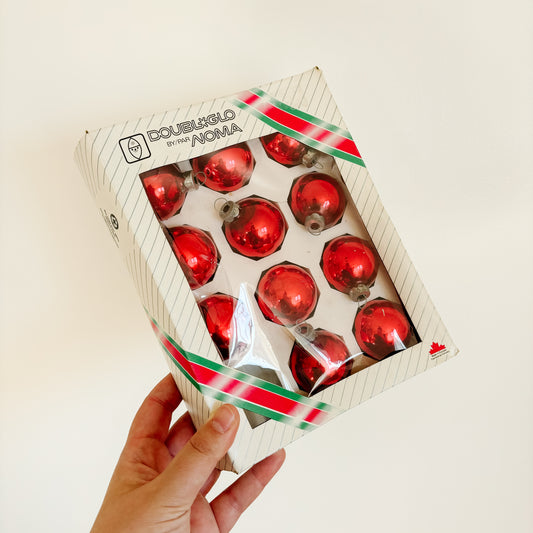Tree Ornaments - Noma Red Glass Ornaments (set of 11)