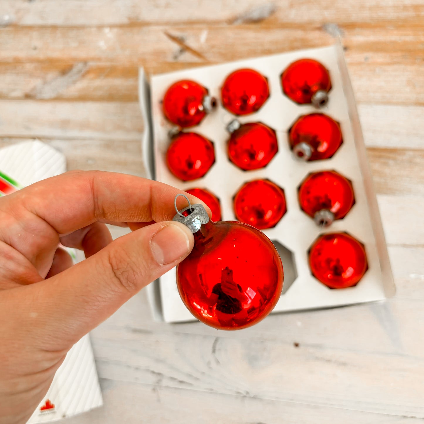Tree Ornaments - Noma Red Glass Ornaments (set of 11)