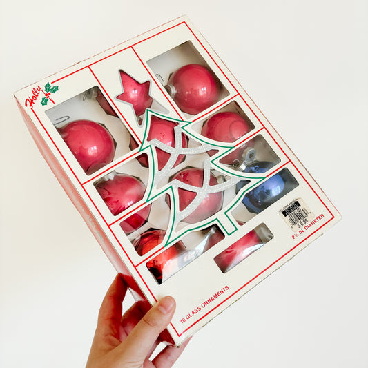 Tree Ornaments - Zellers Holly Fuschia Pink Ornaments (set of 10)