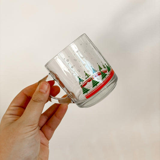 Festive Clear Glass Mug