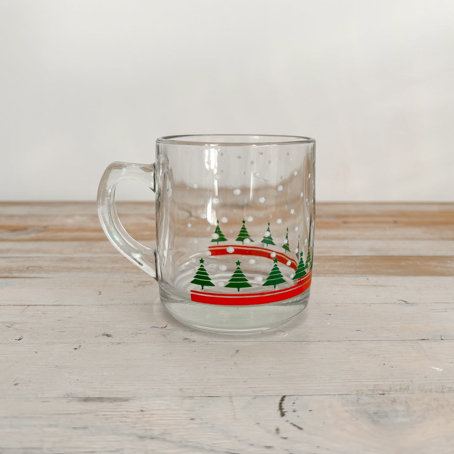 Festive Clear Glass Mug
