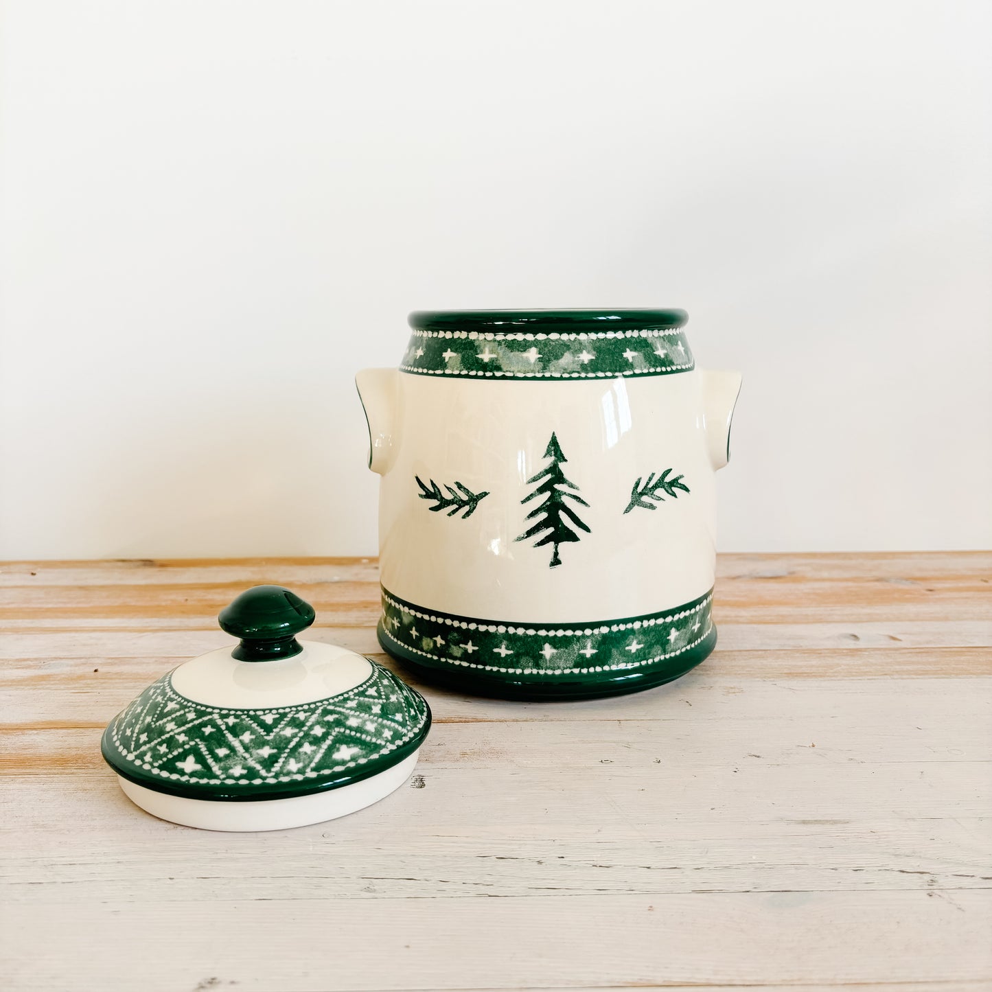 Dansk Nordic Knits Christmas Tree Ceramic Cookie Jar