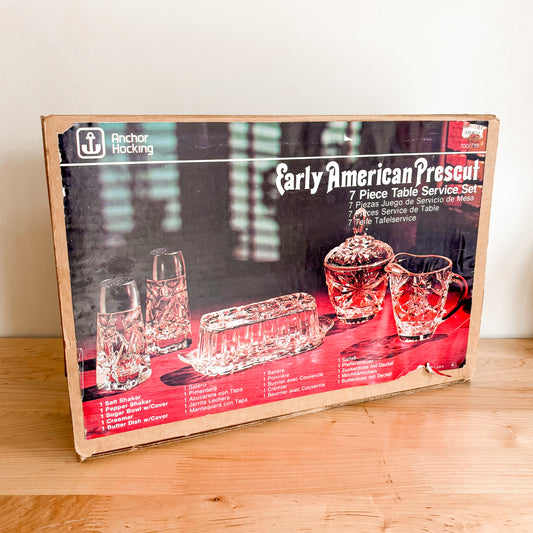 Anchor Hocking Early American Prescut Table Service Set - New in Box!