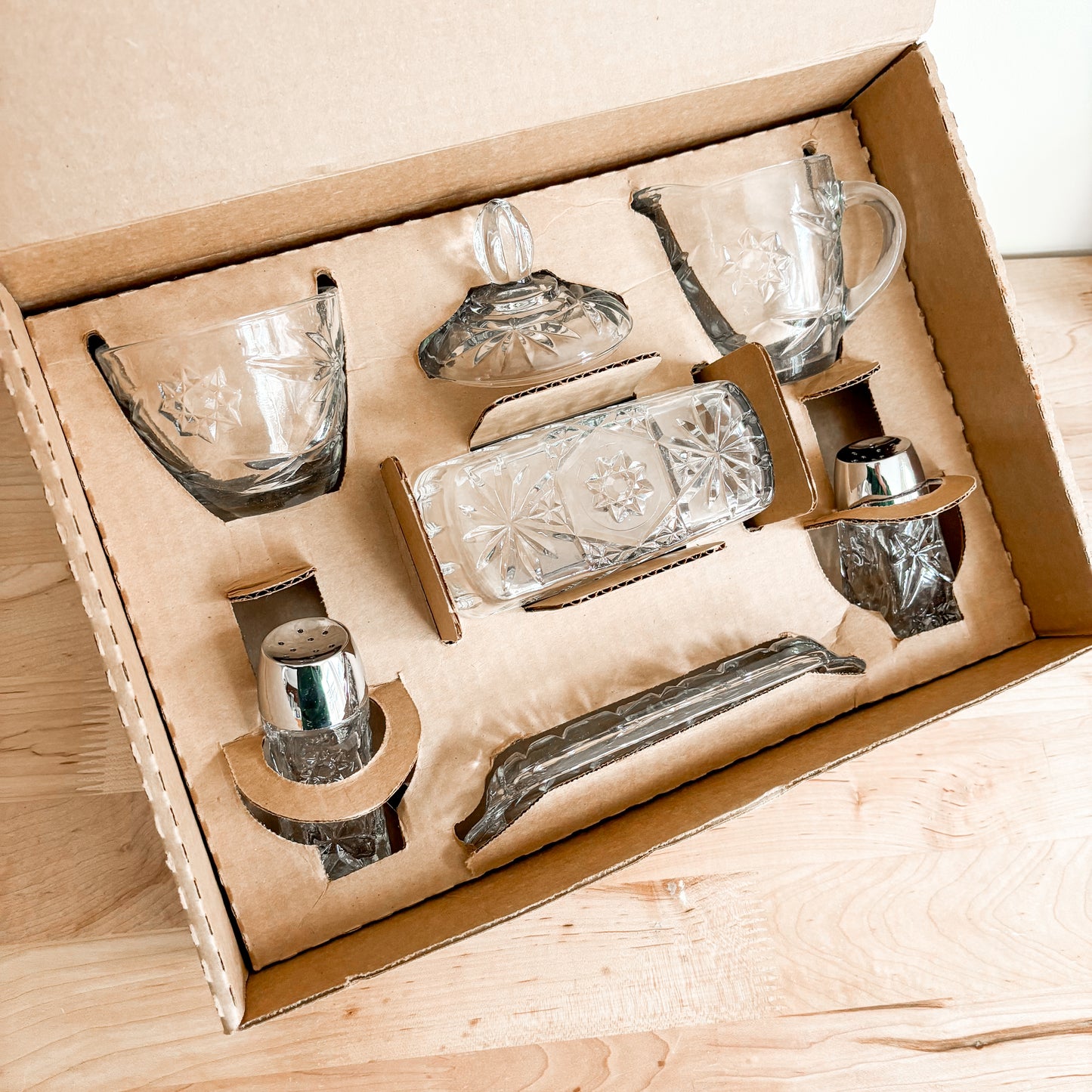 Anchor Hocking Early American Prescut Table Service Set - New in Box!