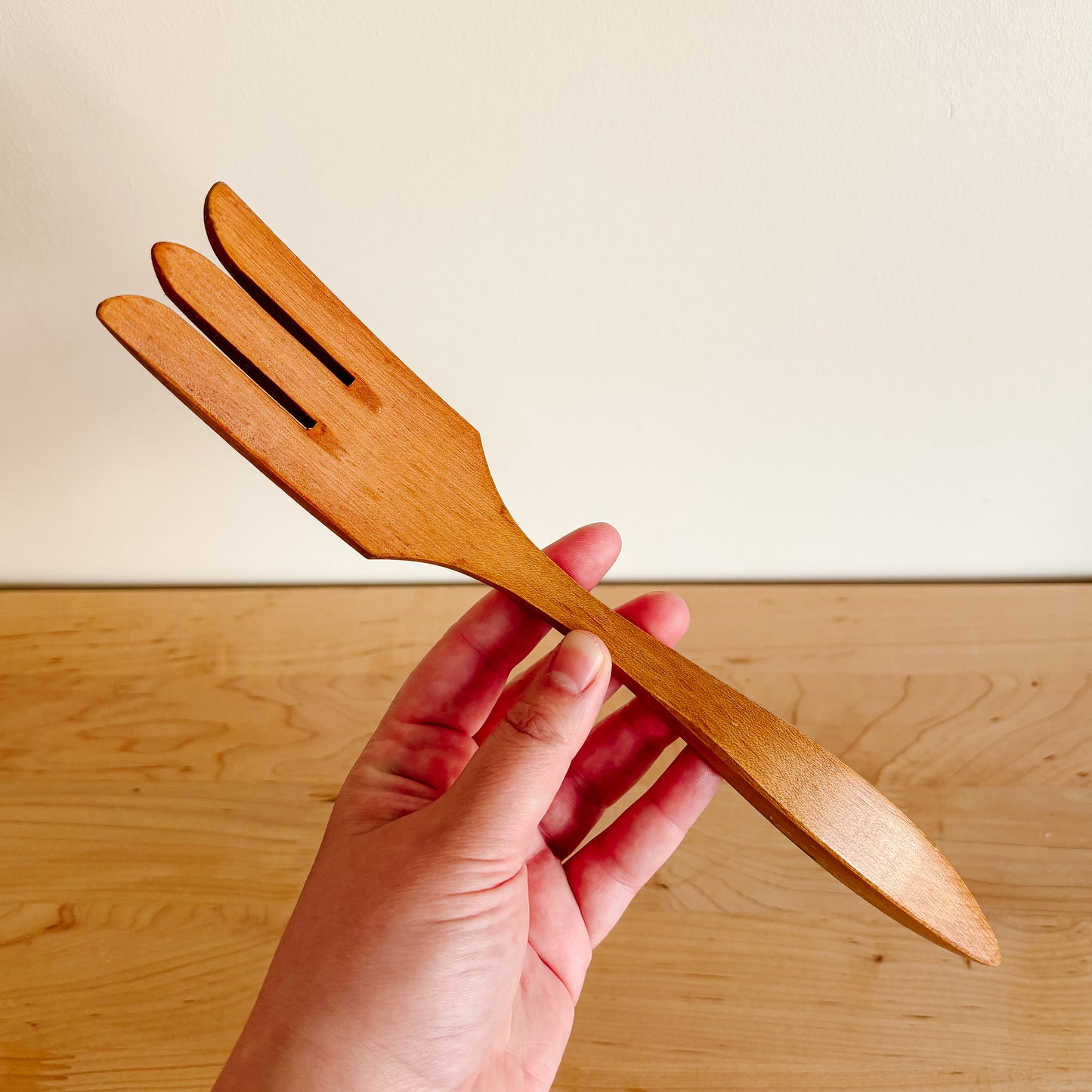 Vintage Baribocraft Canadian Maple Salad Utensils