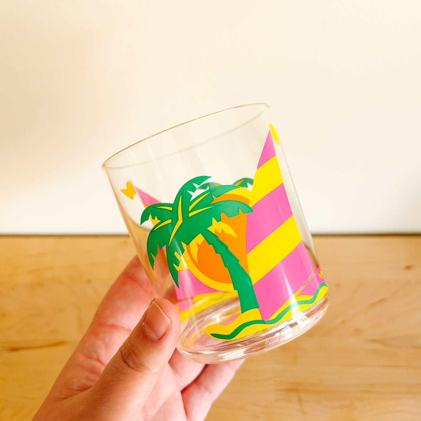 Tropical Splash Acrylic Lowball Glassware - Set of 4