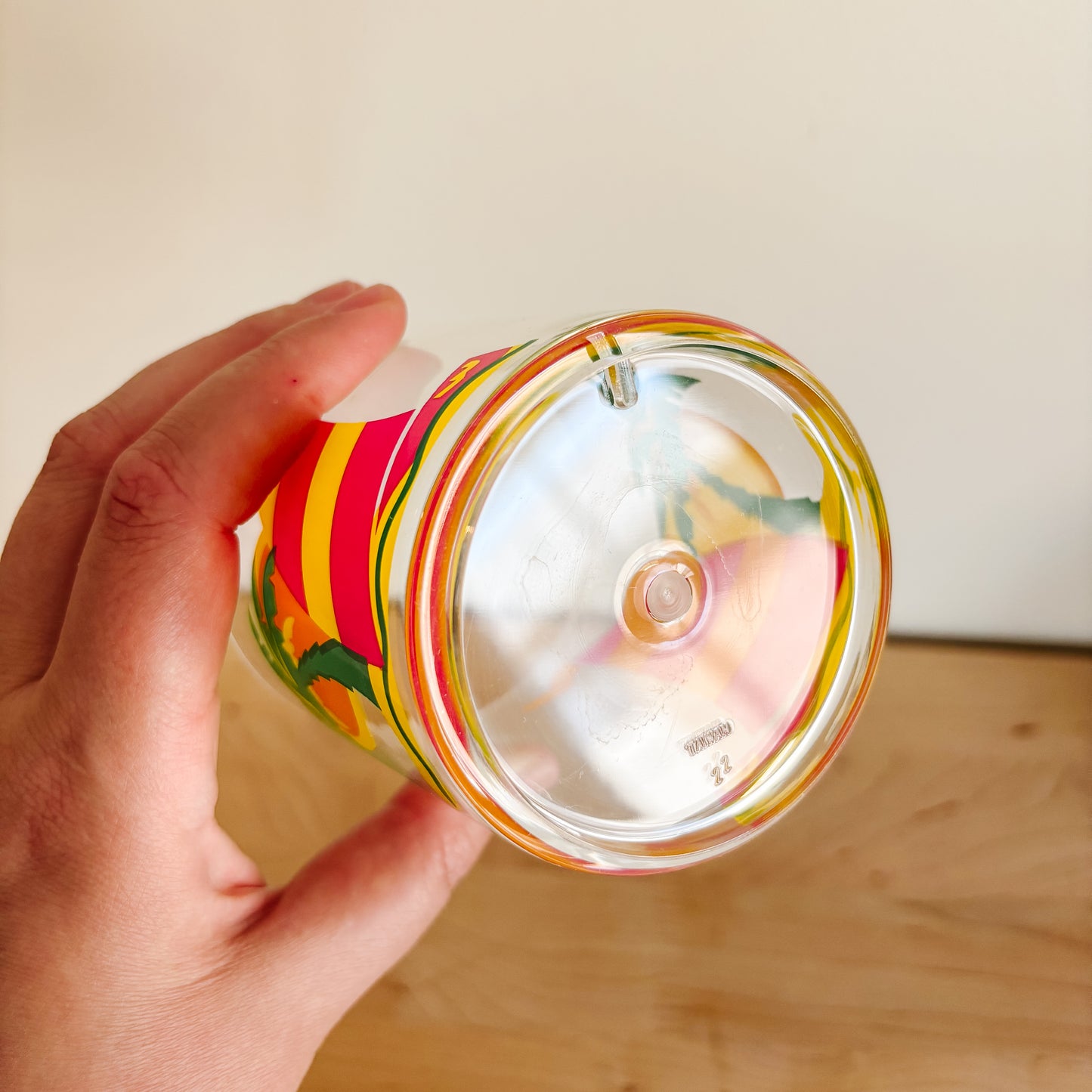 Tropical Splash Acrylic Lowball Glassware - Set of 4