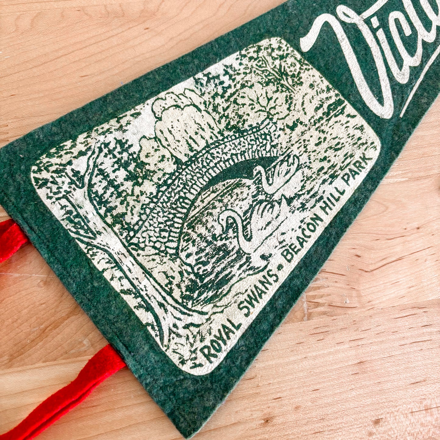 Victoria British Columbia Green Felt Pennant