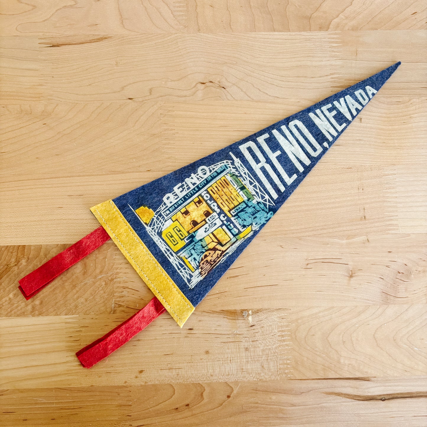 Reno Nevada Blue Felt Pennant