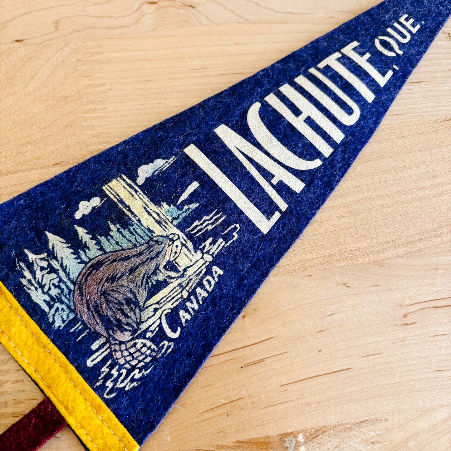 Lachute Quebec Blue Felt Pennant