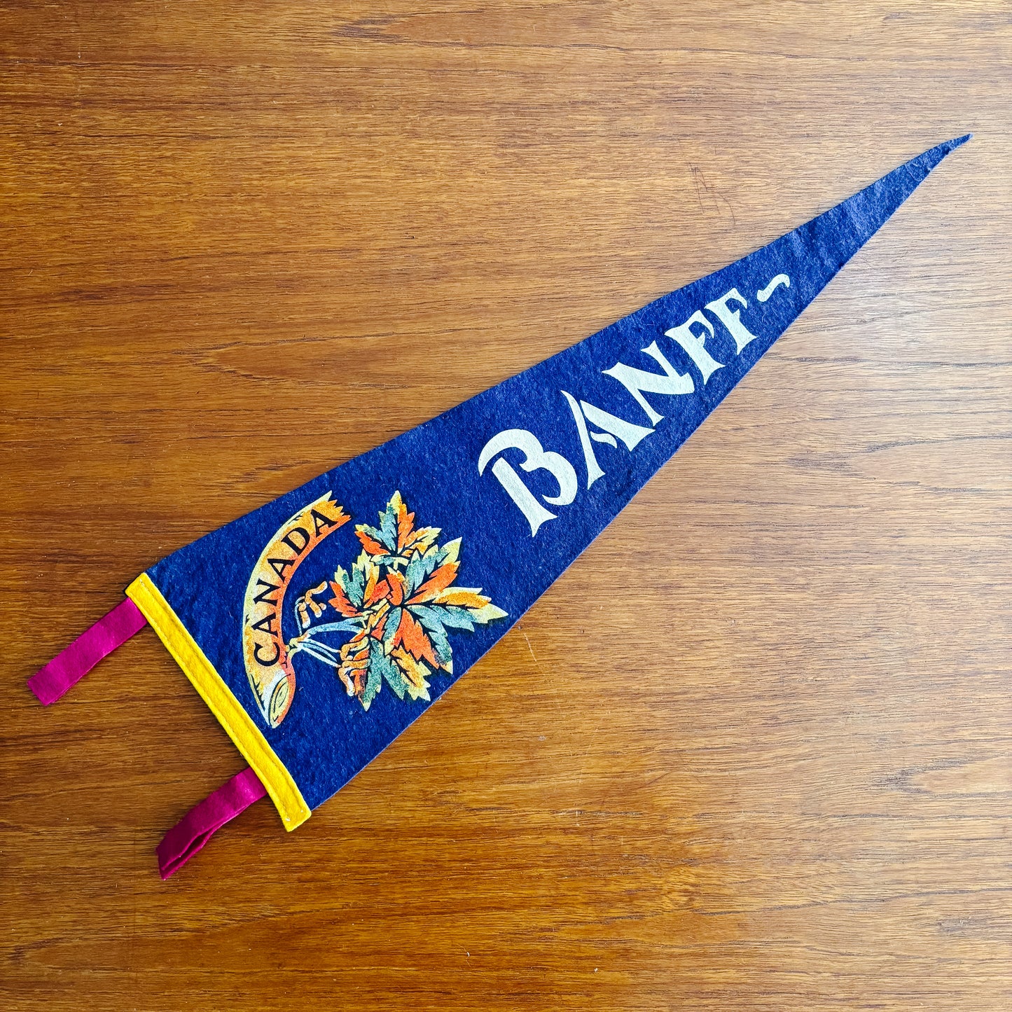 Banff Alberta Blue Felt Pennant