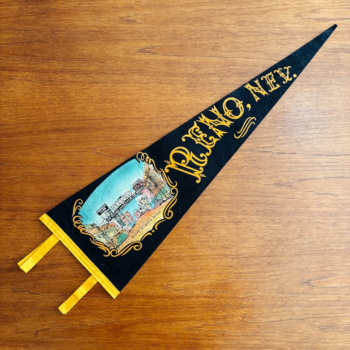 Reno Nevada Black Felt Pennant