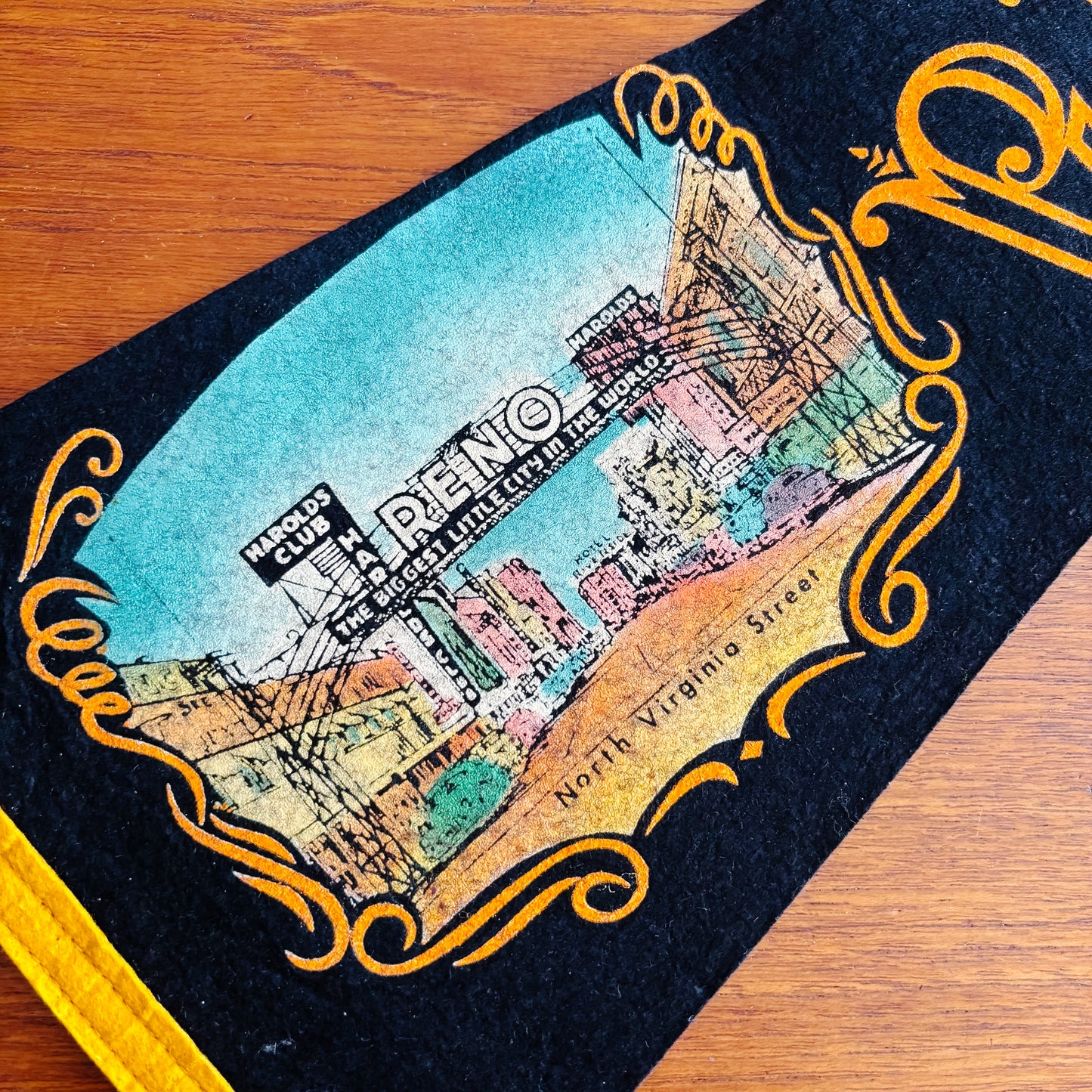 Reno Nevada Black Felt Pennant