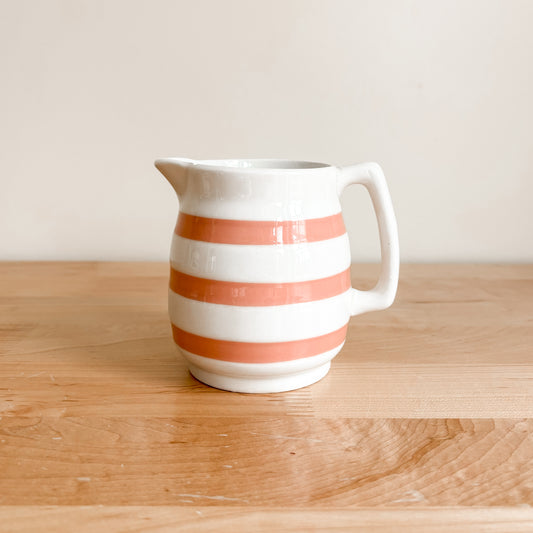 Carrigaline Pottery Ireland Pink Striped Creamer