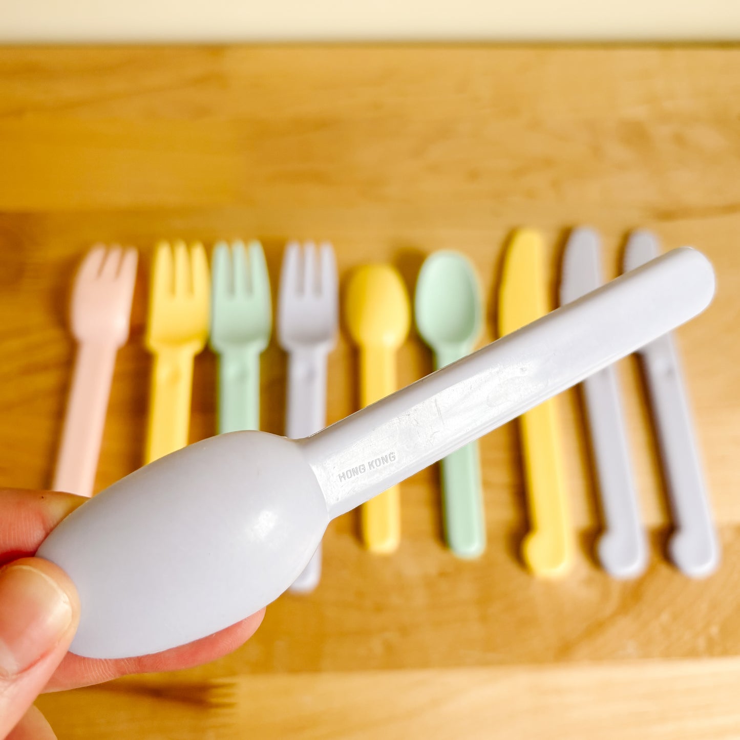 Pastel Rainbow Plastic Picnic Cutlery (10 Pieces)