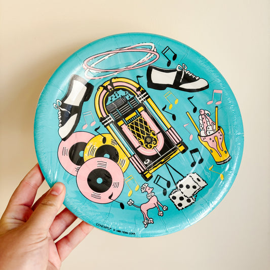 Party Plates - 1950s Sock Hop NOS (set of 10)