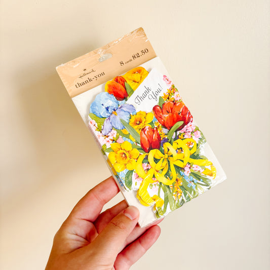 Party Supplies - Hallmark Floral Thank You Cards (set of 8)