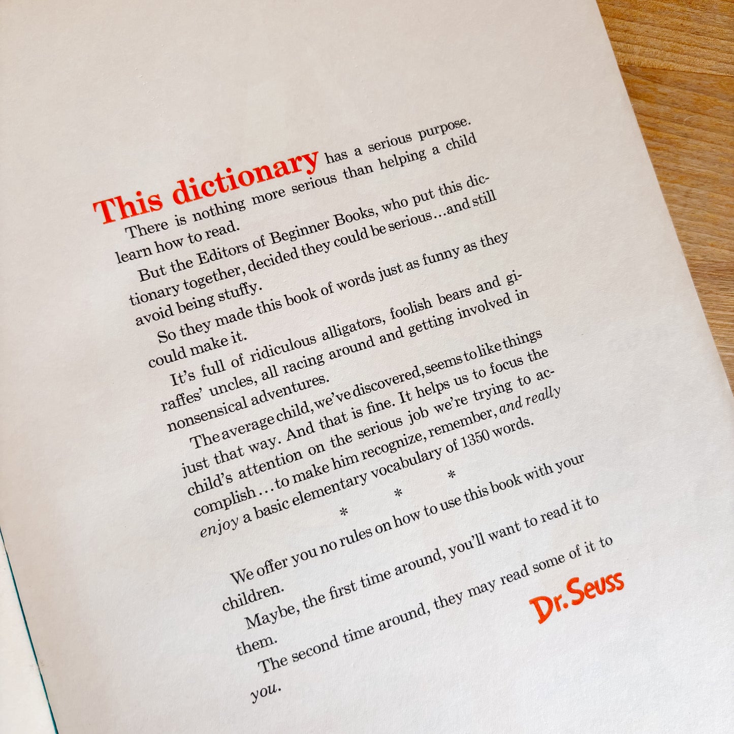 Dr. Seuss The Cat in the Hat Dictionary (1st edition 1964)