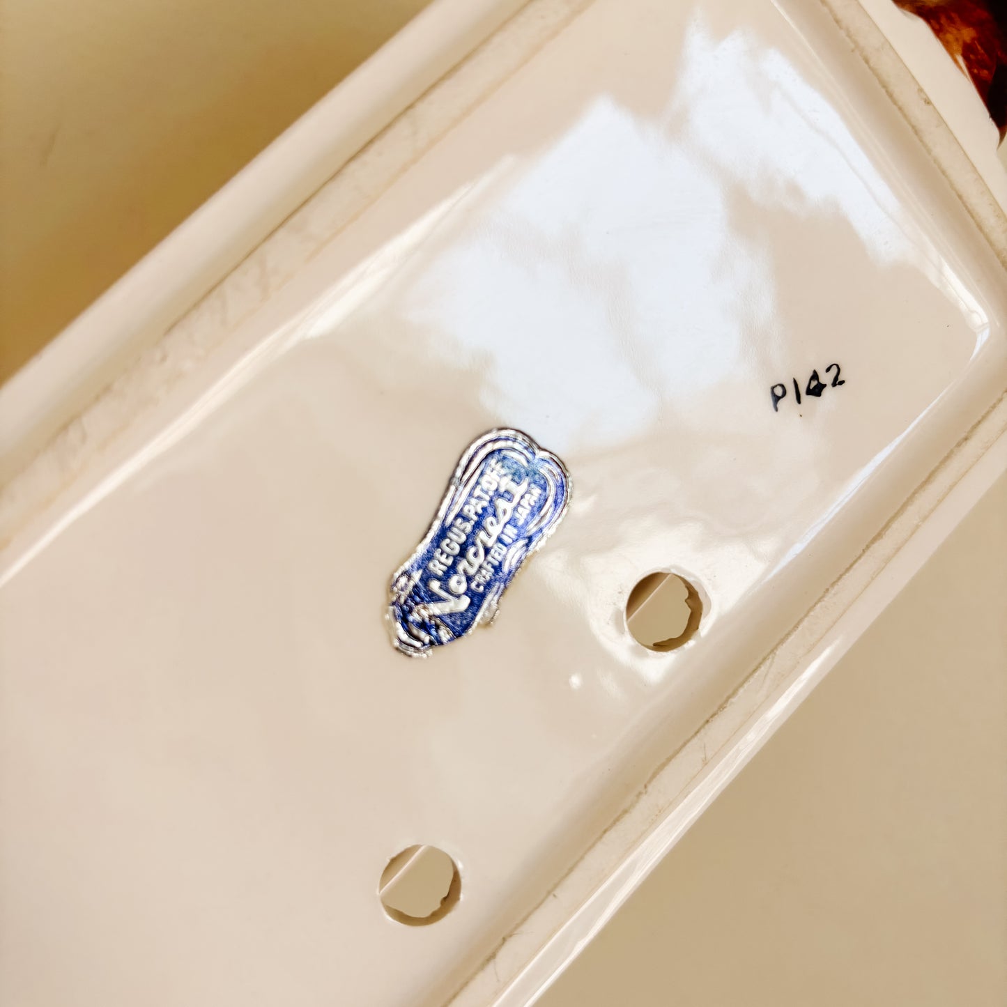 Vintage Ceramic Wall Pocket "Let's Eat Out" Norcrest Japan