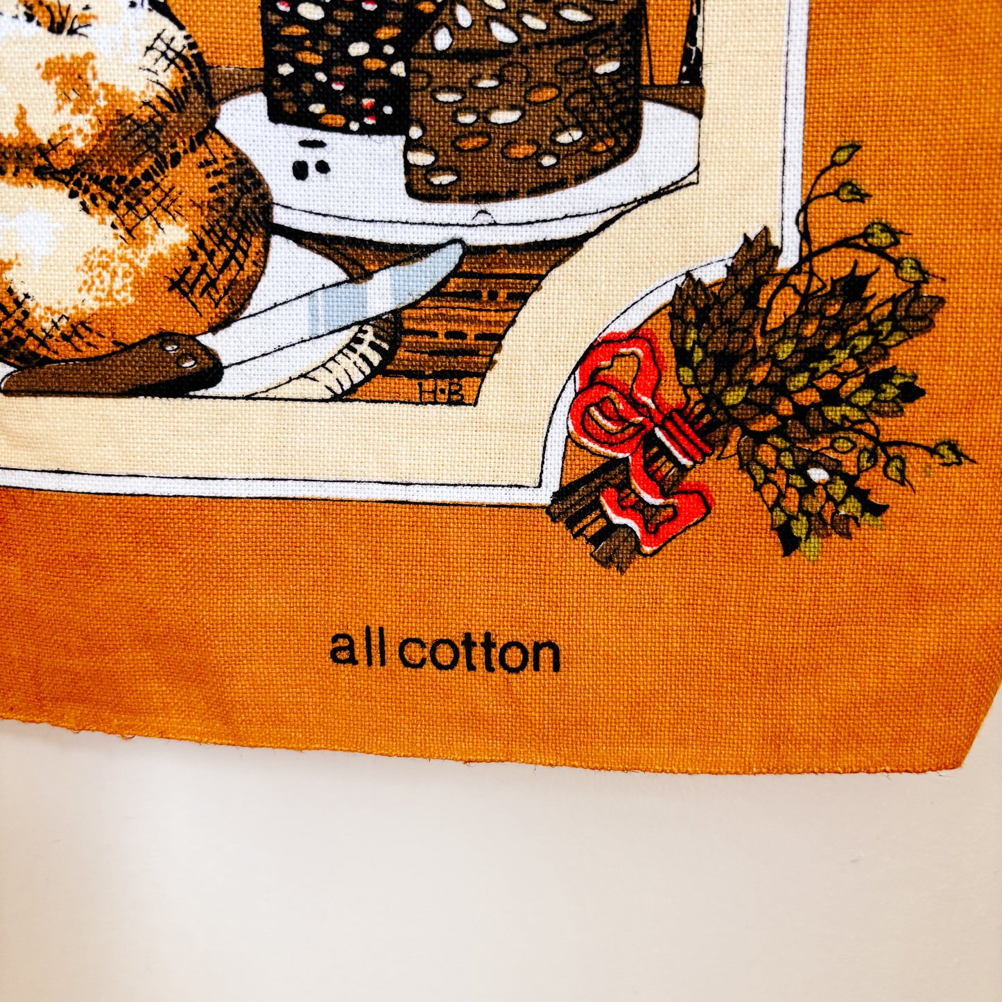 Vintage Cotton Tea Towel - Old English Farmhouse Recipes
